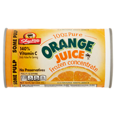ShopRite Some Pulp Orange Juice Frozen Concentrate, 12 fl oz, 12 Fluid ounce