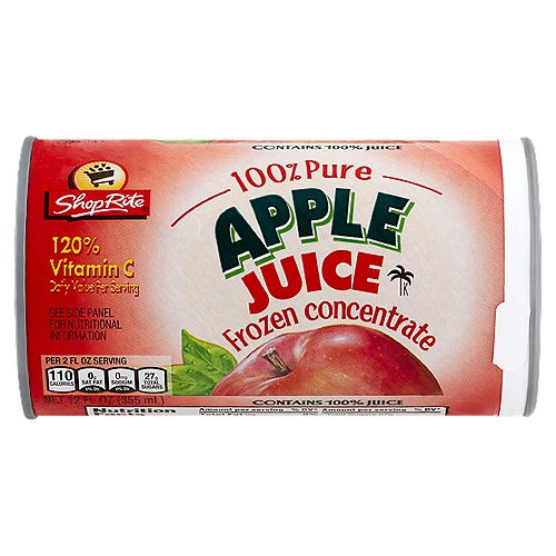 ShopRite 100% Pure Apple Juice, 12 fl oz