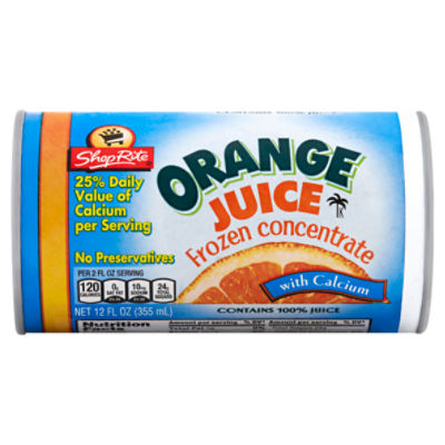 ShopRite Frozen Orange Juice Concentrate with Calcium, 12 fl oz, 12 Fluid ounce
