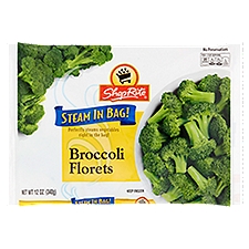 ShopRite Broccoli Florets, Steam in Bag!, 12 Ounce