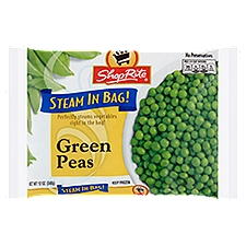 ShopRite Green Peas, Steam in Bag!, 14 Ounce