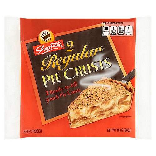 ShopRite Regular Pie Crust, 2 count, 10 oz
