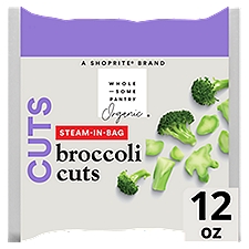Wholesome Pantry Organic Broccoli Cuts, Steam-in-Bag, 12 Ounce