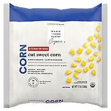 Wholesome Pantry Organic Sweet Corn, Steam-in-Bag Cut, 12 Ounce