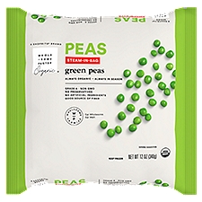 Wholesome Pantry Organic Green Peas, Steam in Bag, 12 Ounce