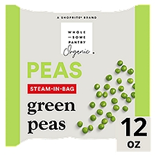 Wholesome Pantry Organic Steam in Bag Green Peas, 12 oz, 12 Ounce