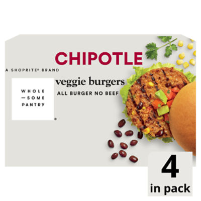 Wholesome Pantry Chipotle Veggie Burgers, 4 count, 10 oz