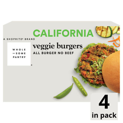 Wholesome Pantry California Veggie Burgers, 4 count, 10 oz, 10 Ounce