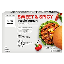 Wholesome Pantry Veggie Burgers, Sweet & Spicy, 10 Ounce