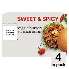 Wholesome Pantry Sweet & Spicy Veggie Burgers, 4 count, 10 oz, 10 Ounce