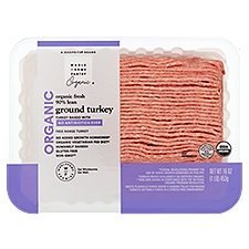 Wholesome Pantry Organic Fresh 90% Lean, Ground Turkey, 16 Ounce
