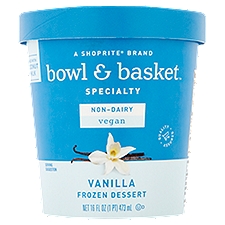 Bowl & Basket Specialty Vanilla Non-Dairy Frozen Dessert, 16 fl oz, 16 Pint