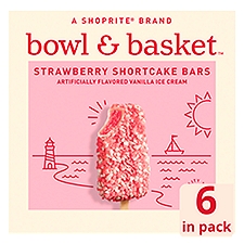 Bowl & Basket Strawberry Shortcake Bars, 3 fl oz, 6 count, 18 Fluid ounce