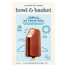 Bowl & Basket Ice Cream Bars Vanilla, 30 Fluid ounce