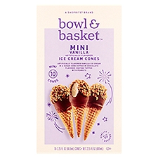 Bowl & Basket Mini Vanilla, Ice Cream Cones, 22.5 Fluid ounce