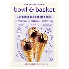 Bowl & Basket Assorted, Ice Cream Cones, 36.8 Fluid ounce