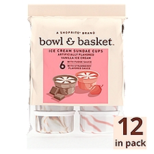 Bowl & Basket Ice Cream Sundae Cups, 3 fl oz, 12 count