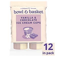 Bowl & Basket Ice Cream Cups Vanilla & Chocolate, 36 Fluid ounce