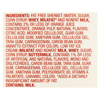 Bowl & Basket Orange Cream Bars, 2.5 fl oz, 12 count