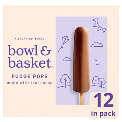 Bowl & Basket Fudge Pops, 1.65 fl oz, 12 count, 19.8 Fluid ounce