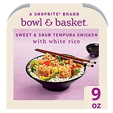 Bowl & Basket Sweet & Sour Tempura Chicken with White Rice, 9 Ounce