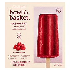 Bowl & Basket Raspberry Fruit Bars, 2.75 fl oz, 6 count, 16.5 Fluid ounce