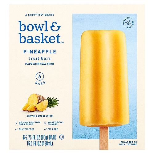 Bowl & Basket Pineapple Fruit Bars, 2.75 fl oz, 6 count