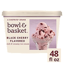 Bowl & Basket Ice Cream Black Cherry Flavored Rich & Creamy, 1.5 Quart