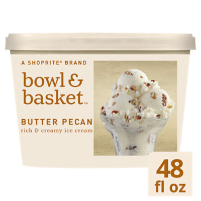 Bowl & Basket Butter Pecan Rich & Creamy Ice Cream, 1.5 qt, 48 Fluid ounce