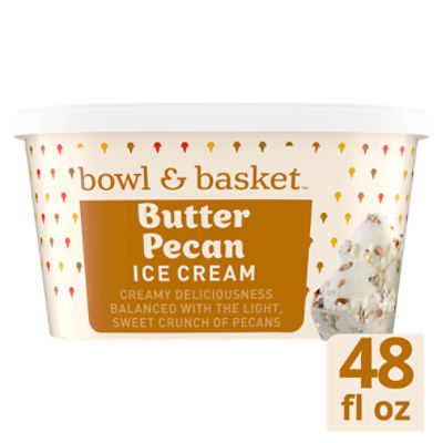 Bowl & Basket Butter Pecan Rich & Creamy Ice Cream, 1.5 qt, 48 Fluid ounce