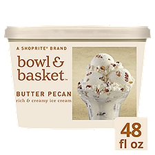 Bowl & Basket Butter Pecan Rich & Creamy, Ice Cream, 1.5 Quart