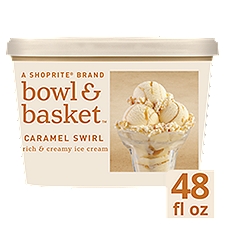 Bowl & Basket Caramel Swirl Rich & Creamy, Ice Cream, 1.5 Quart