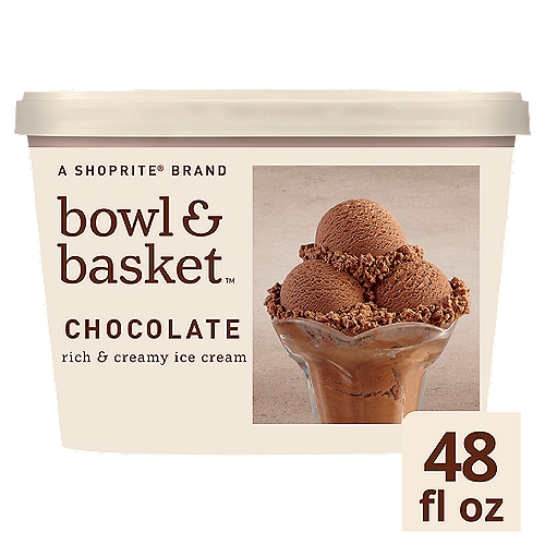 Bowl & Basket Chocolate Rich & Creamy Ice Cream, 48 fl oz
The One & Only. The Flavor (Almost) Everyone Can Agree on. Yes, More Chocolate Please.