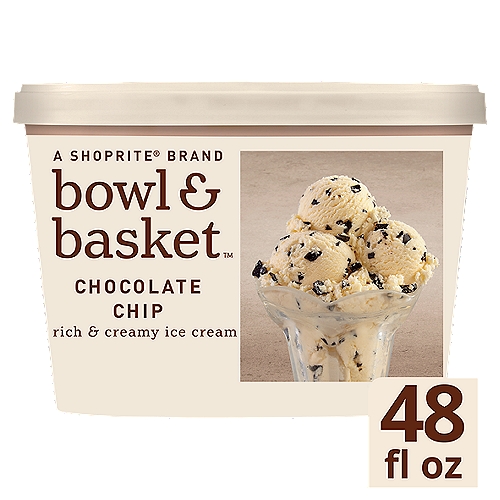 Bowl & Basket Chocolate Chip Rich & Creamy Ice Cream, 1.5 qt
Fun & Flavorful Chocolate-Flavored Chips Dot the Landscape of this Familiar Favorite.