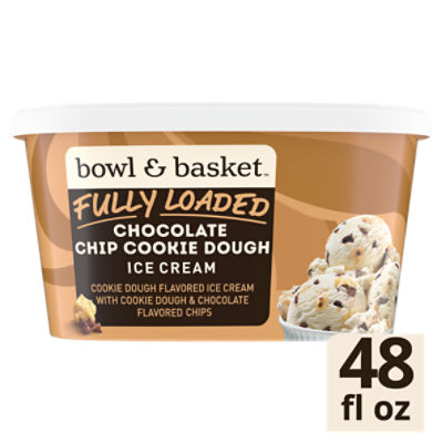 Bowl & Basket Chocolate Chip Cookie Dough Rich & Creamy Ice Cream, 1.5 qt