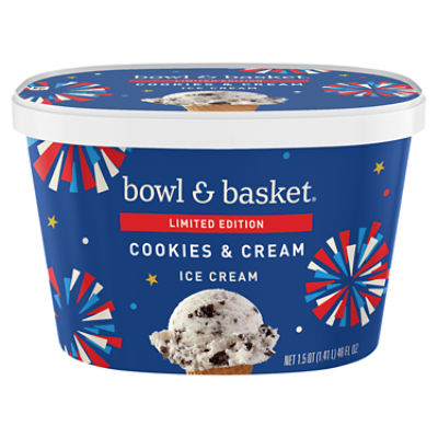 Bowl & Basket Cookies & Cream Ice Cream, 1.5 qt