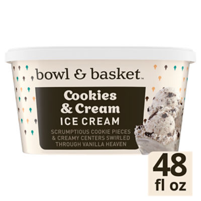 Bowl & Basket Cookies & Cream Rich & Creamy Ice Cream, 1.5 qt