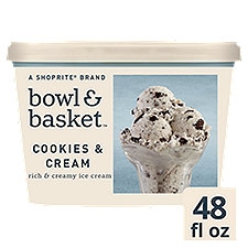 Bowl & Basket Cookies & Cream Rich & Creamy, Ice Cream, 1.5 Ounce