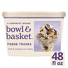Bowl & Basket Fudge Tracks Rich & Creamy, Ice Cream, 1.5 Quart