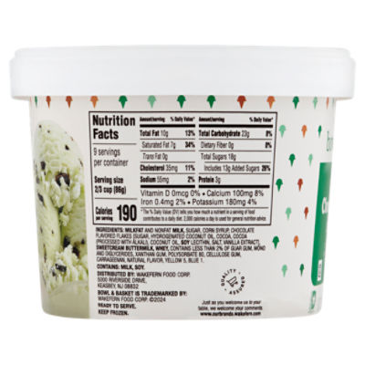 Bowl & Basket Mint Chocolate Chip Ice Cream, 1.5 qt