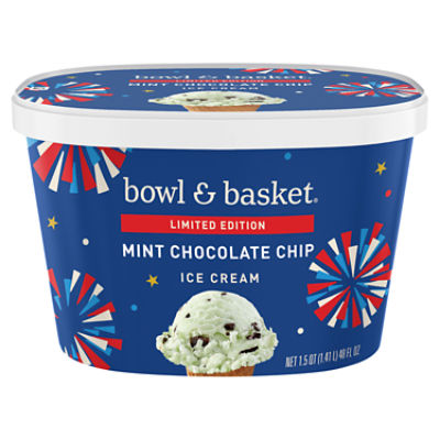 Bowl & Basket Mint Chocolate Chip Ice Cream, 1.5 qt