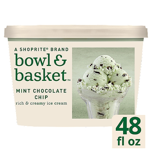 Bowl & Basket Mint Chocolate Chip Rich & Creamy Ice Cream, 1.5 qt