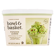 Bowl & Basket Pistachio Almond Rich & Creamy, Ice Cream, 48 Fluid ounce
