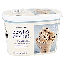 Bowl & Basket S'mores Rich & Creamy, Ice Cream, 1.5 Quart