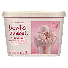 Bowl & Basket Strawberry Rich & Creamy Ice Cream, 1.5 qt
