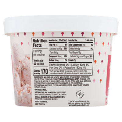 Bowl & Basket Strawberry Ice Cream, 1.5 qt