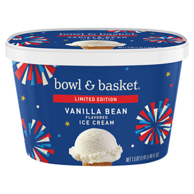 Bowl & Basket Vanilla Bean Flavored Ice Cream, 1.5 qt