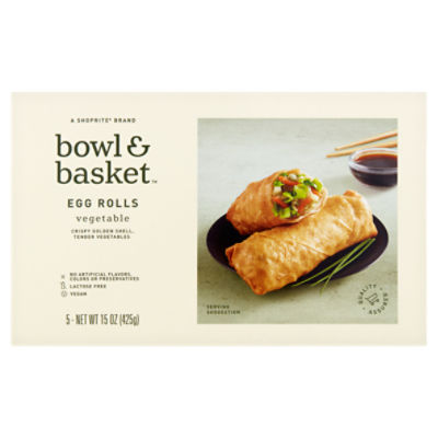 Bowl & Basket Vegetable Egg Rolls, 5 count, 15 oz, 15 Ounce
