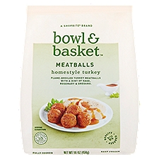 Bowl & Basket Meatballs, Homestyle Turkey, 16 Ounce