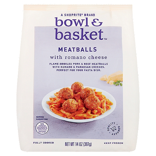 Bowl & Basket Meatballs with Romano Cheese, 14 oz